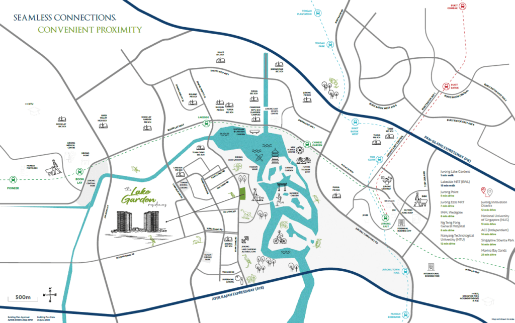 The LakeGarden Residences location